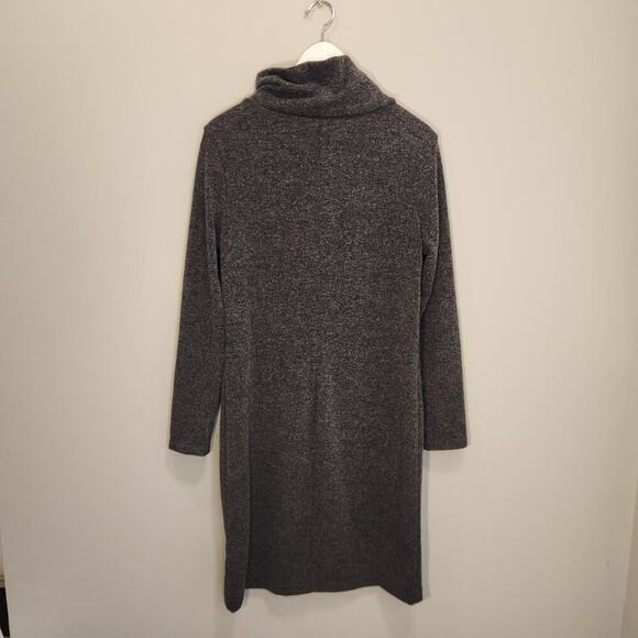 Banana Republic Sweater Dress Turtleneck Gray Fall Business Capsule - Size M - Picture 2 of 6